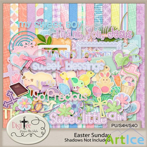 Scrap Set - Easter Sunday PNG and JPG Files