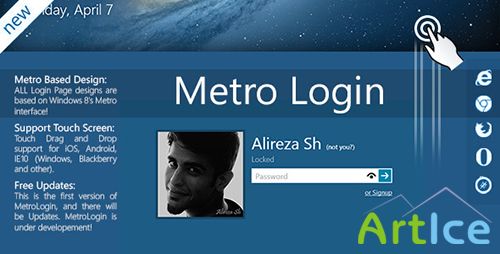 CodeCanyon - Metro Login Form