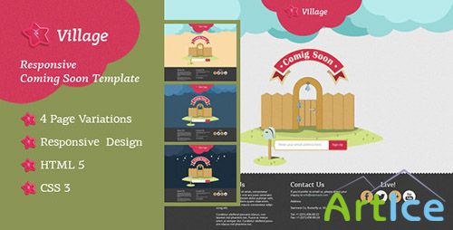 ThemeForest - Village - Responsive Coming Soon Template