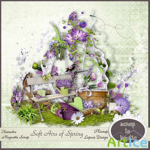 Scrap Set - Soft Airs of Spring PNG and JPG Files