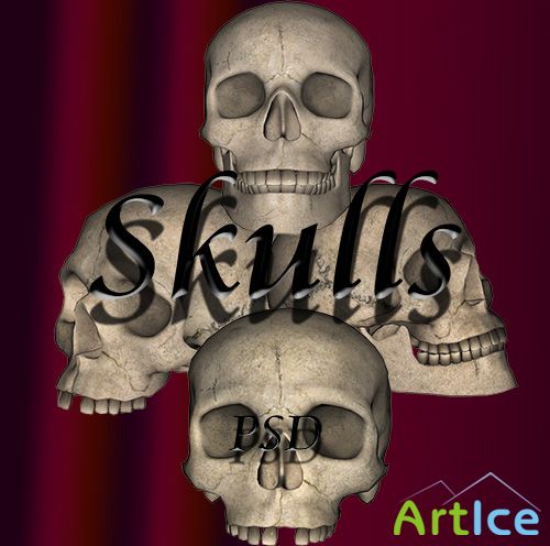 PSD Cliparts - Skulls