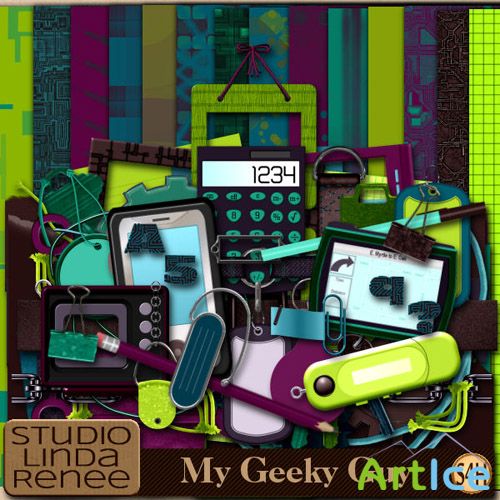 Scrap Set - My Geeky Guy PNG and JPG Files