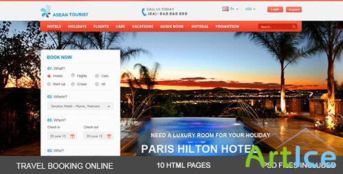 ThemeForest - aTourist - Hotel, Travel Booking Site Template - RIP