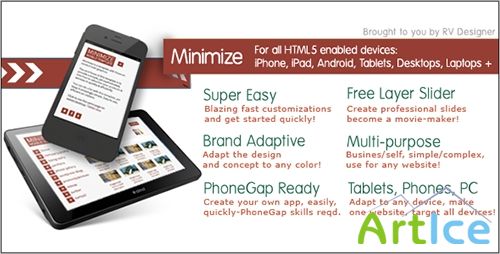 ThemeForest - Minimize | Tablet & Mobile Responsive Template