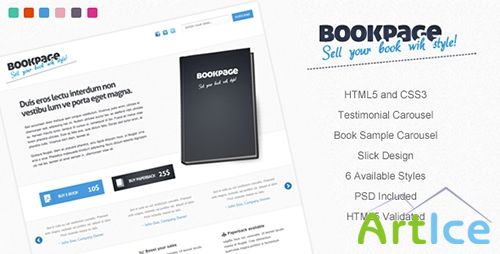 ThemeForest - BookPage (Blue) - Sell your books with Style