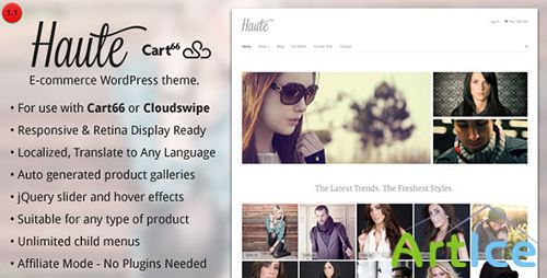 ThemeForest - Haute v1.0 - Ecommerce WordPress Theme for Cart66