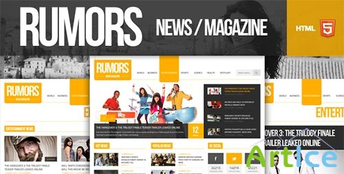 ThemeForest - Rumors - News / Magazine Responsive HTML5 Template - RIP