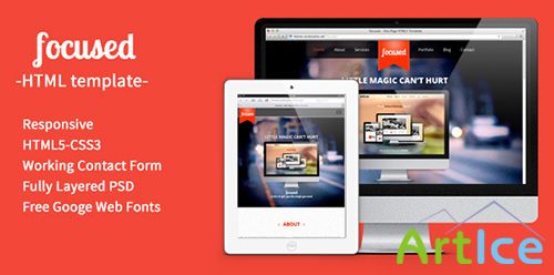 ThemeForest - focused - One Page HTML5 Template - RIP
