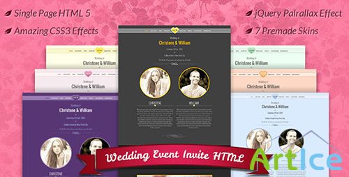 ThemeForest - Wedding Event Invite HTML5 - RIP