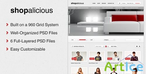 ThemeForest - Shopalicious - Shopping PSD Template
