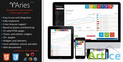 ThemeForest - Aries v1.1 - Metro Style Admin Template