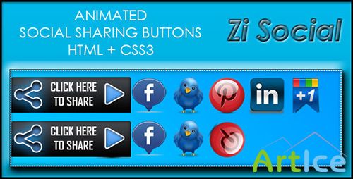 CodeCanyon - Zi Social Share - HTML + CS33 - Animations and Effects