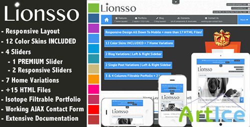 ThemeForest - Lionsso - Responsive & Clean HTML5 Template - RIP