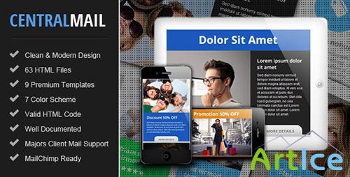 ThemeForest - Central - Responsive Email Newsletter Template - RIP