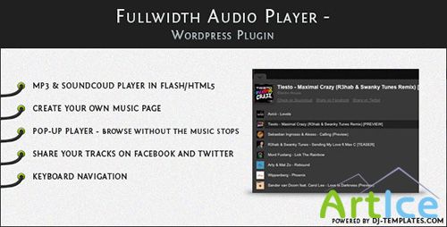 CodeCanyon - Fullwidth Audio Player v1.1.1 - Wordpress plugin