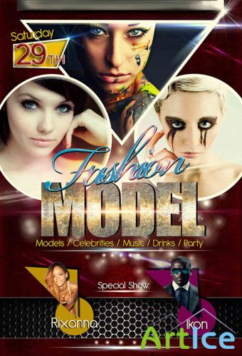 PSD Source - Fashion Model Flyer