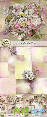 Scrap Set - Ever So Softly PNG and JPG Files