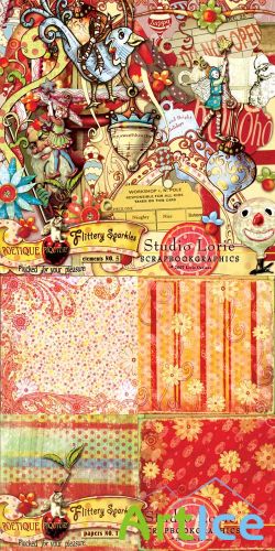 Scrap Set - Flittery Sparkles PNG and JPG Files