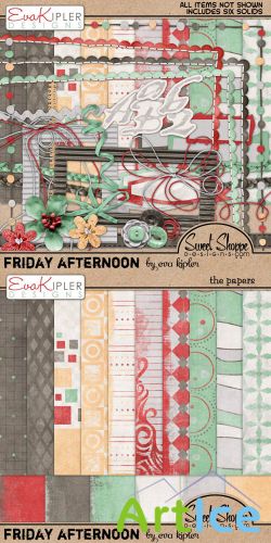 Scrap Set - Friday Afternoon PNG and JPG Files