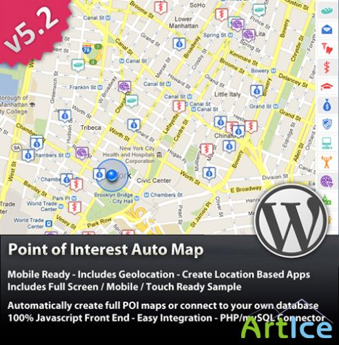 CodeCanyon - Point Of Interest v5.2 (POI) Auto Map For Wordpress