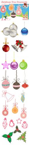 Designtnt - Vector Christmas Tree Ornaments