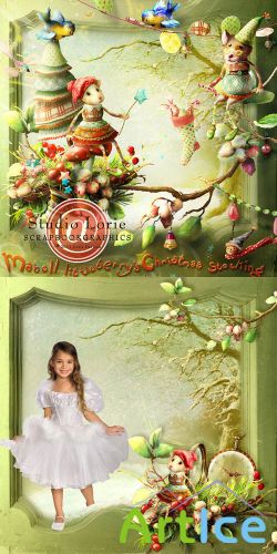 Scrap Set - Mabell Littleberry's Christmas Stocking PNG and JPG Files