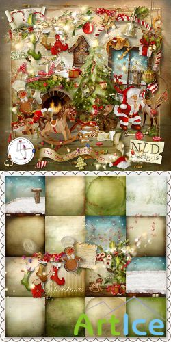 Scrap Set - The Most Wonderful Time PNG and JPG Files