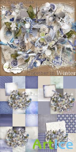 Scrap Set - Together in Winter PNG and JPG Files