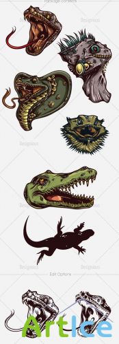 Vector Reptiles Set 1