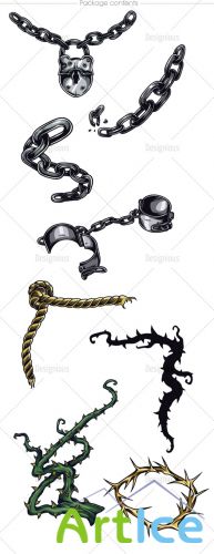 Shackled Vector Cliparts Pack 2