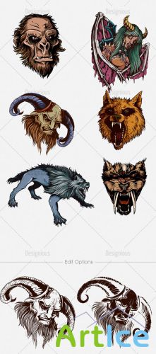 Vector Mythical Creatures Set 1