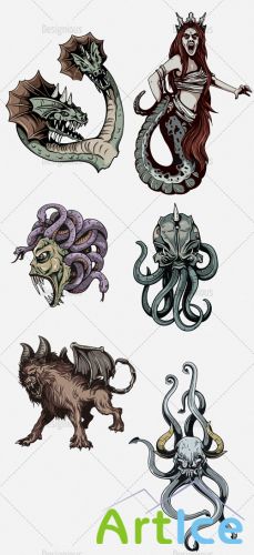 Vector Mythical Creatures Set 2