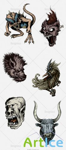 Vector Mythical Creatures Set 3