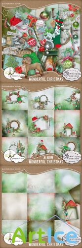 Scrap Set - Wonderful Christmas PNG and JPG Files