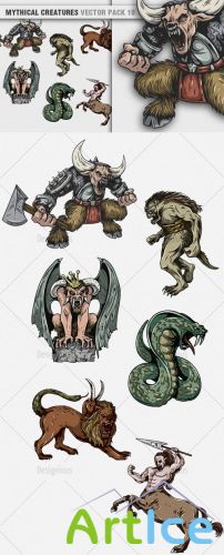 Vector Mythical Creatures Set 10