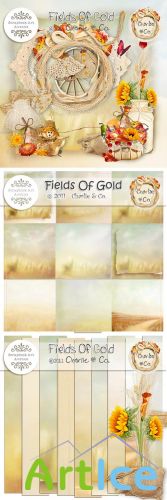 Scrap Set - Fields of Gold PNG and JPG Files