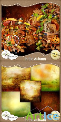 Scrap Set - In The Autumn PNG and JPG FIles