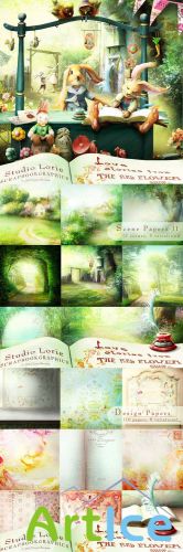Scrap Set - Love Stories From The Red Flower Shop PNG and JPG Files