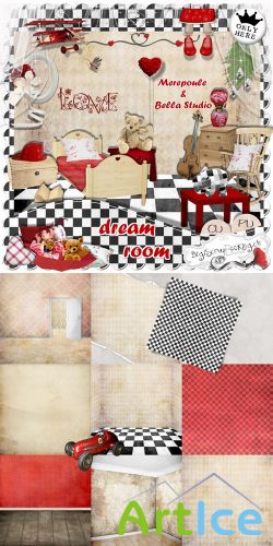 Scrap Set - Dream Room PNG and JPG Files