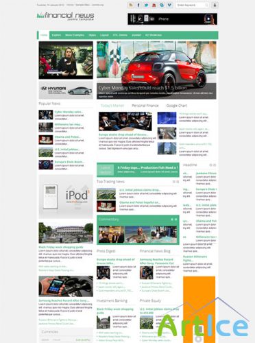 JoomShaper - Shaper Financial News - Responsive Joomla 3.0 News Template