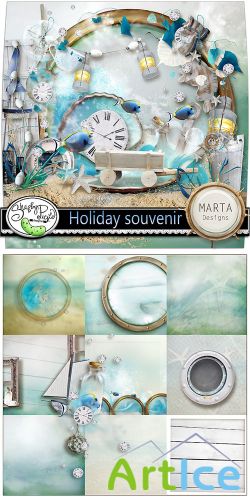 Scrap Set - Holiday Souvenir PNG and JPG Files