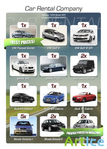 PSD Web Design - Car Rental Flyer