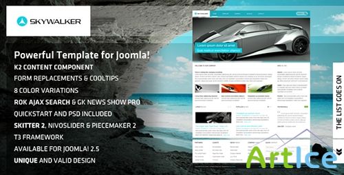 ThemeForest - Skywalker v1.1.0 - Powerful Template for Joomla 2.5 - Update