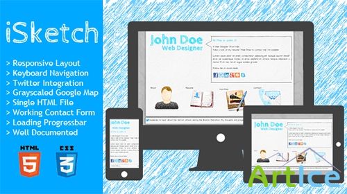 Mojo-Themes - iSketch - Responsive vCard and Resume - RIP