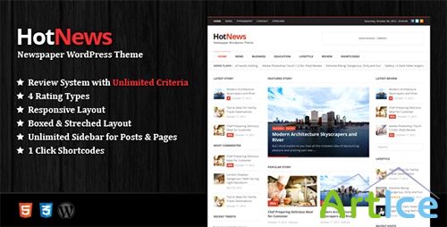 ThemeForest - HotNews v1.0.2 - Newspaper WordPress Theme