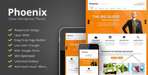 ThemeForest - Phoenix 1.05 - Clean Responsive Wordpress Theme