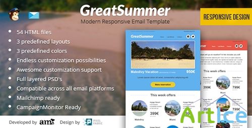 ThemeForest - GreatSummer - Responsive Clean Email Template - RIP