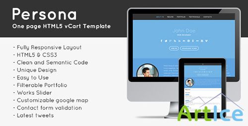 ThemeForest - Persona Responsive HTML5 Vcard Template - RIP