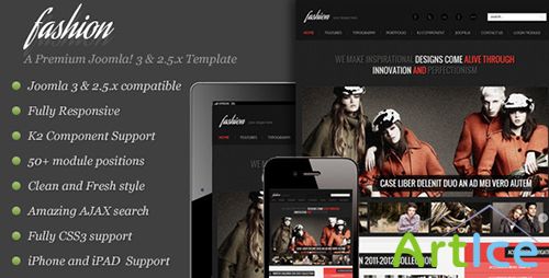 ThemeForest - Fashion v1.1 - Responsive Joomla Template