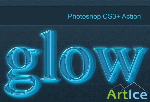 Designtnt - Photoshop Neon Glow Action
